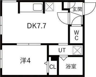Raffine南郷通III【1階】の間取り