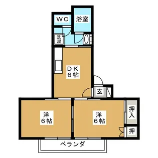 ハイツドルフィン【2階】の間取り