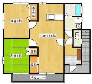 Tコーポ貝塚【2階】の間取り