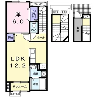 カーサカメリアX【3階】の間取り