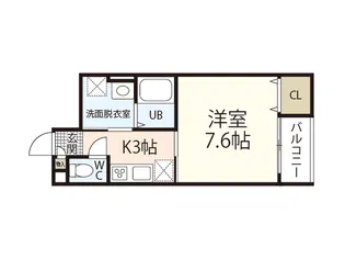 フォルマーシ広島上天満【1階】の間取り