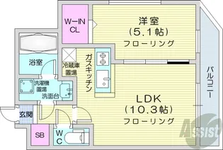 アークネスト円山【3階】の間取り
