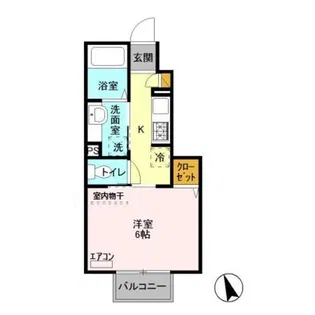 エーデルワイス中山【1階】の間取り