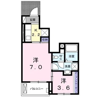 アイヒルズ リル【1階】の間取り