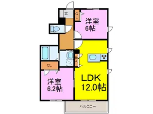 リヴィエール【1階】の間取り