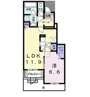 ブローテ東印場【1階】の間取り