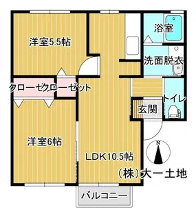 エーデルワイス【2階】の間取り