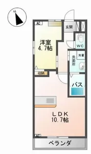 メゾン・ボヌール【1階】の間取り