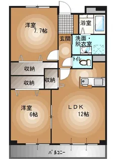 栃木県宇都宮市竹林町【マンション】の間取り
