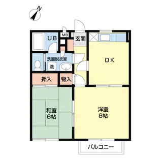 キャトルセゾン【2階】の間取り