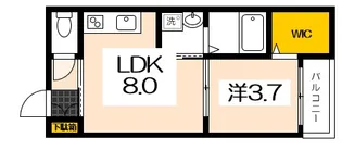 K39クラージュ山陽園【1階】の間取り
