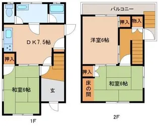 滋賀県大津市膳所1【一戸建】の間取り