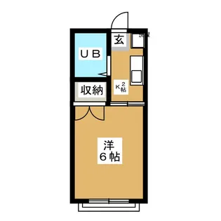 ホトコーポB【1階】の間取り