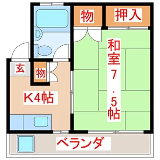 セントポール小松原【2階】の間取り