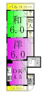 桃林ハイツ【3階】の間取り