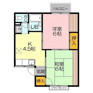 ハイツ福田【2階】の間取り