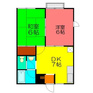 フラッツ北鎌倉【1階】の間取り