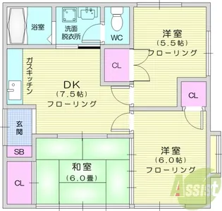 宮城県名取市手倉田字八幡【一戸建】の間取り