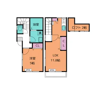 東京都荒川区荒川2【一戸建】の間取り