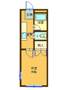 山形県山形市東原町1【アパート】の間取り
