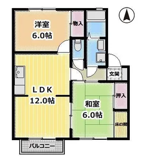ブルーメ【1階】の間取り