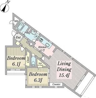 愛知県名古屋市千種区穂波町2【マンション】の間取り