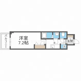 プランドール北浜【2階】の間取り