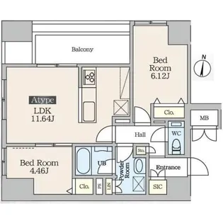 東京都千代田区三番町【マンション】の間取り