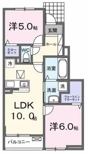 メゾン・ド・ティアラ阿南S【1階】の間取り