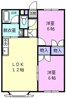 ロジェ白樺【2階】の間取り