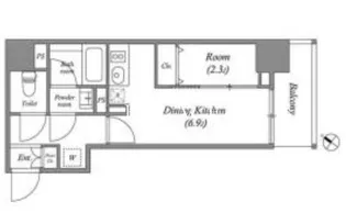 QUALITAS日本橋浜町【2階】の間取り