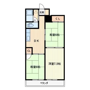 プラムコーポ2【1階】の間取り