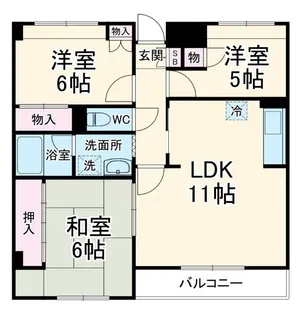ソレーユ西船橋【6階】の間取り