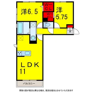 千葉県四街道市栗山【アパート】の間取り