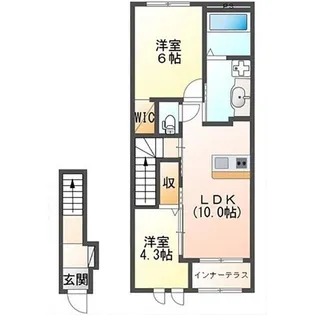 ポルトボヌール【2階】の間取り