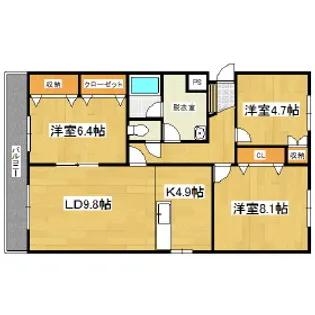 アーバンプラザ【4階】の間取り