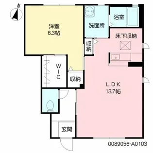 サンビレッジ松原【1階】の間取り