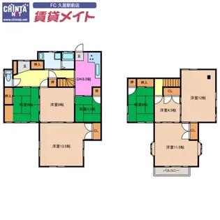 三重県津市一志町八太【一戸建】の間取り