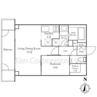 ウィズ原宿レジデンス【6階】の間取り