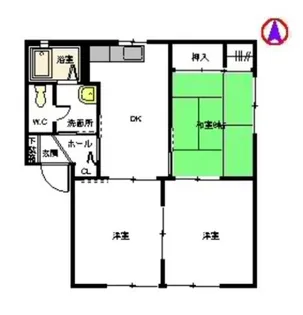 ドミールK A棟【1階】の間取り