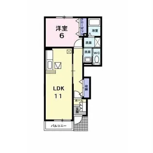 ソレアードII【1階】の間取り