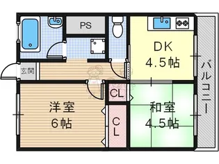 苅田ワイエスマンション【5階】の間取り