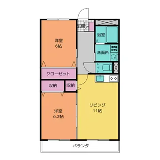 コスモスYK21【1階】の間取り