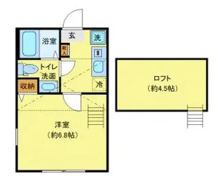 神奈川県川崎市多摩区生田6【アパート】の間取り