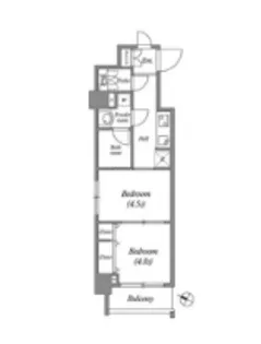 ルクレ代田橋【2階】の間取り
