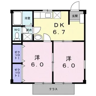 ニューシティー馬場【1階】の間取り