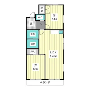 レジデンス高明【4階】の間取り