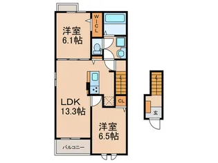 グラッドネス志免東IA【2階】の間取り