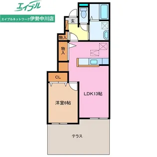 ランドマーク 0826 I【1階】の間取り