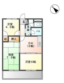 グランシャルマン通町【3階】の間取り